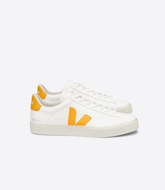 Veja Campo Chromefree Leather White Ouro Switzerland