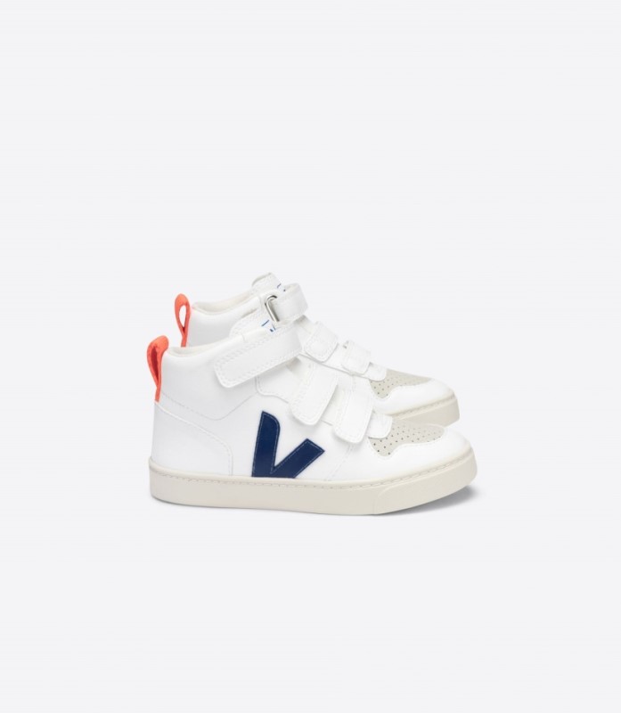 Veja V-10 Mid Cwl White Cobalt Orange Fluo Switzerland