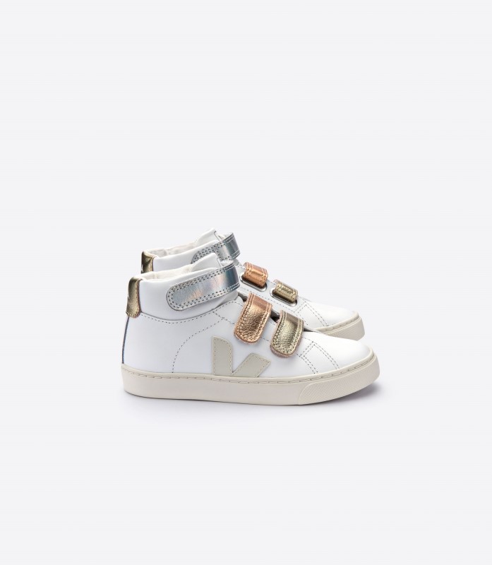 Mid Straps Leather White Shiny Veja Original Switzerland