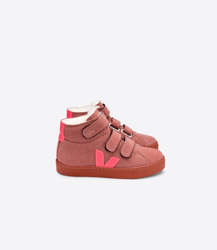 Original Veja Mid Fured Suede Dired Petal Rose Fluo Switzerland