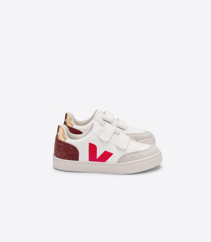 Veja Chromefree Leather White Multico Dried Petal Premium Switzerland