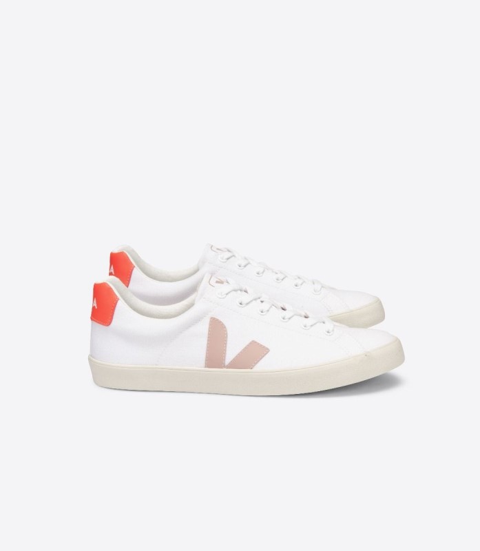 Premium Se Canvas White Babe Orange Fluo Veja Switzerland
