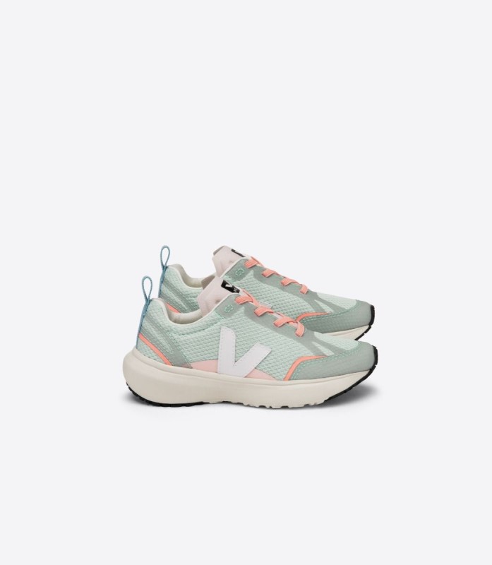 Veja Perfect Elastic Laces Alveomesh Matcha White Switzerland