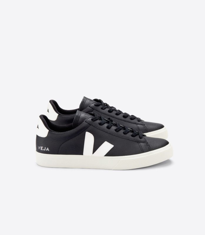 Veja Series Chromefree Leather Black White Switzerland