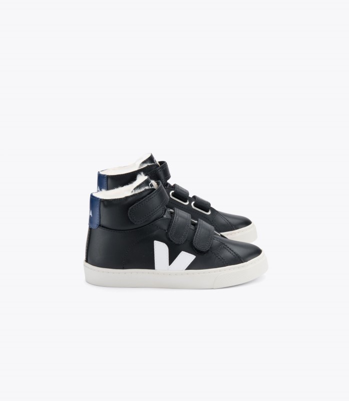 Veja Mid Fured Leather Black Cobalt Special Switzerland