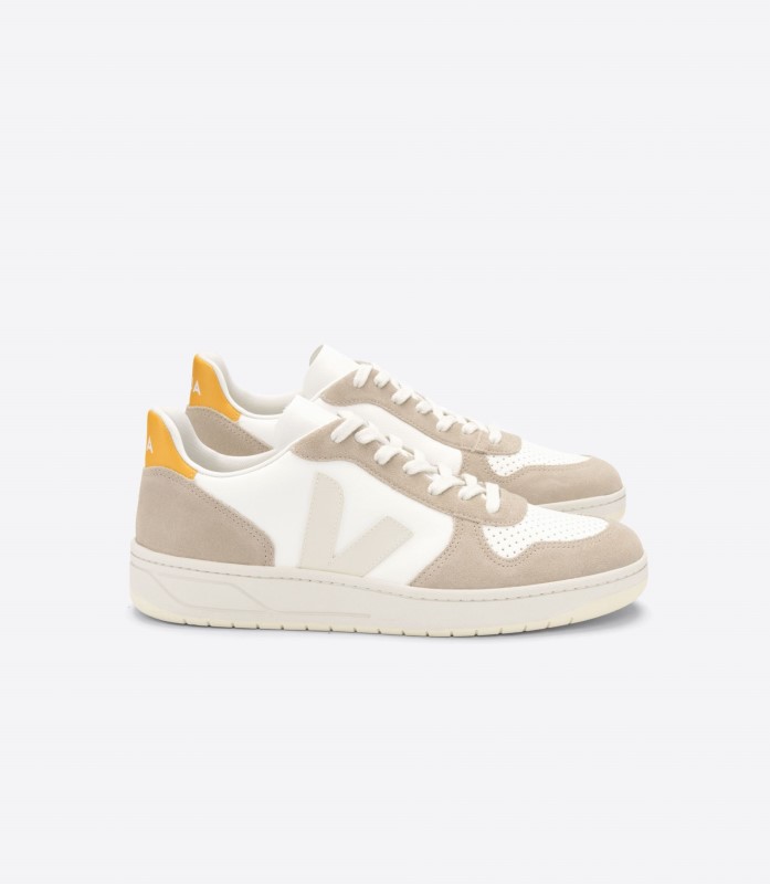 Premium Veja Chromefree Leather White Sahara Ouro Switzerland