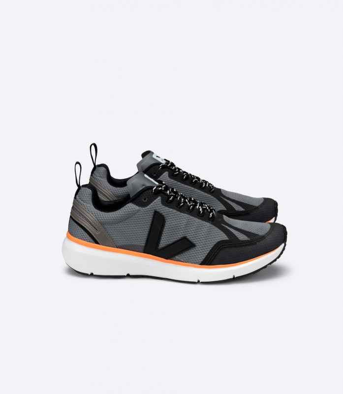 Veja Original 2 Alveomesh Concrete Black Neon-Orange Switzerland
