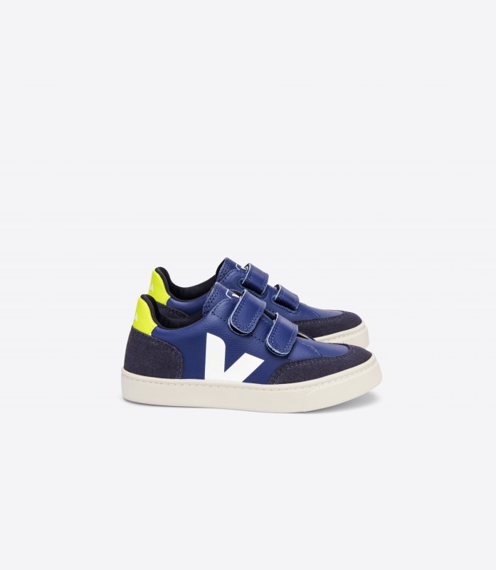 Veja Series Chromefree Leather Cobalt White Jaune Fluo Switzerland
