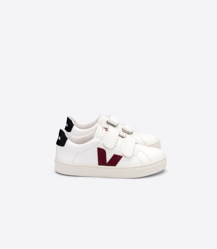 Veja Premium Chromefree Leather White Marsala Black Switzerland