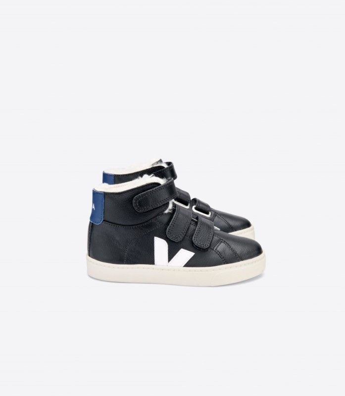 Veja Esplar Mid Fured Chromefree Black White Cobalt Switzerland