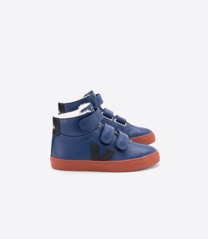 Veja Esplar Mid Fured Leather Cobalt Rust Switzerland