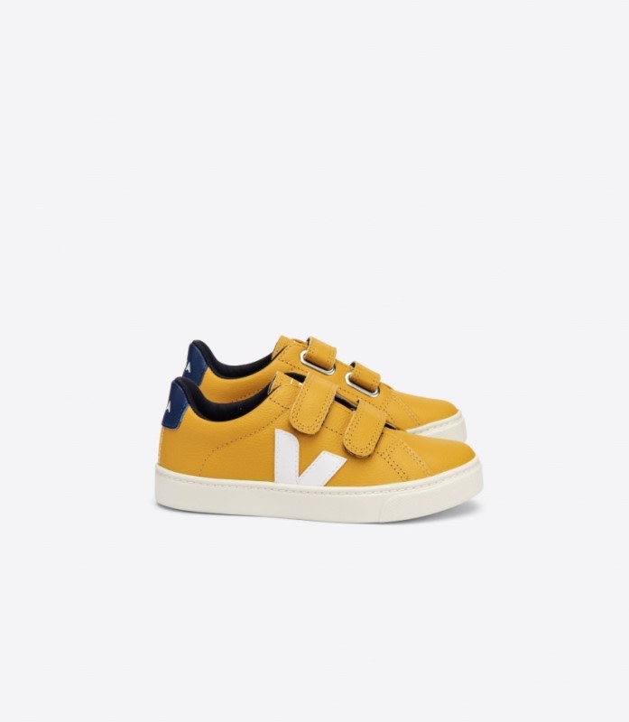 Veja Esplar Chromefree Leather Moutarde White Cobalt Switzerland