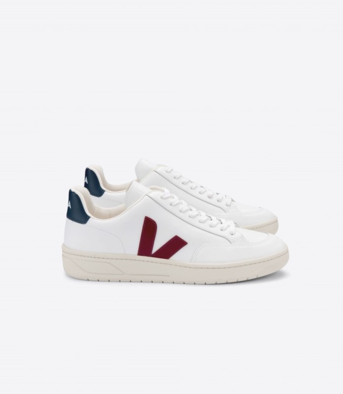 Veja V-12 Leather White Marsala Nautico Switzerland