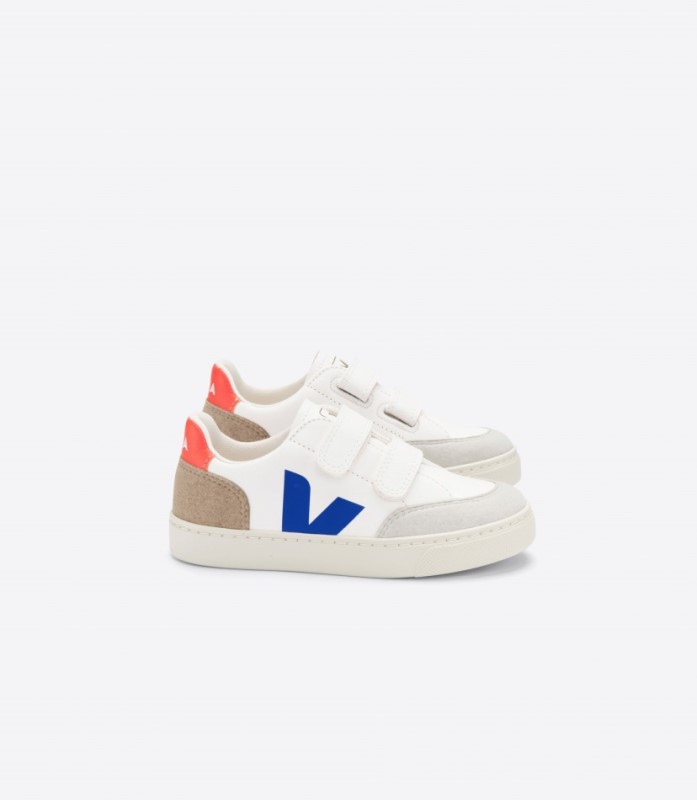 Veja V-12 Chromefree Leather White Multico Miel Switzerland