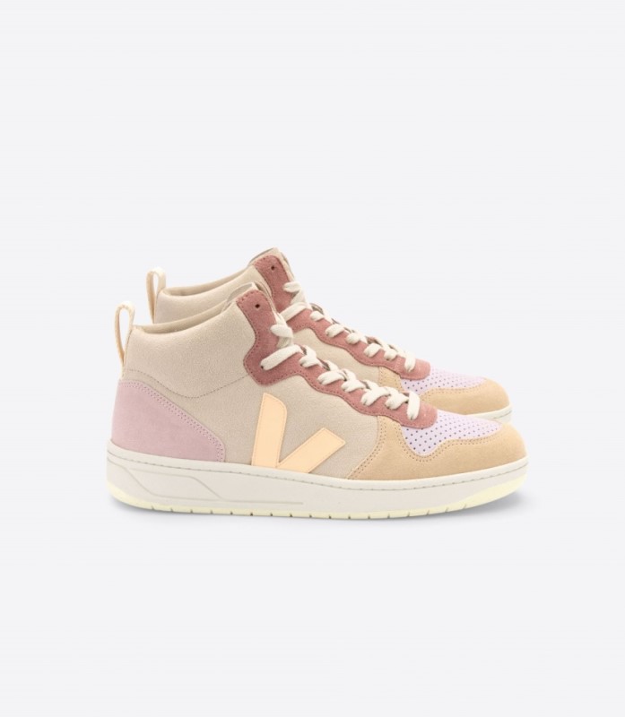 Veja V-15 Suede Multico Peach Switzerland