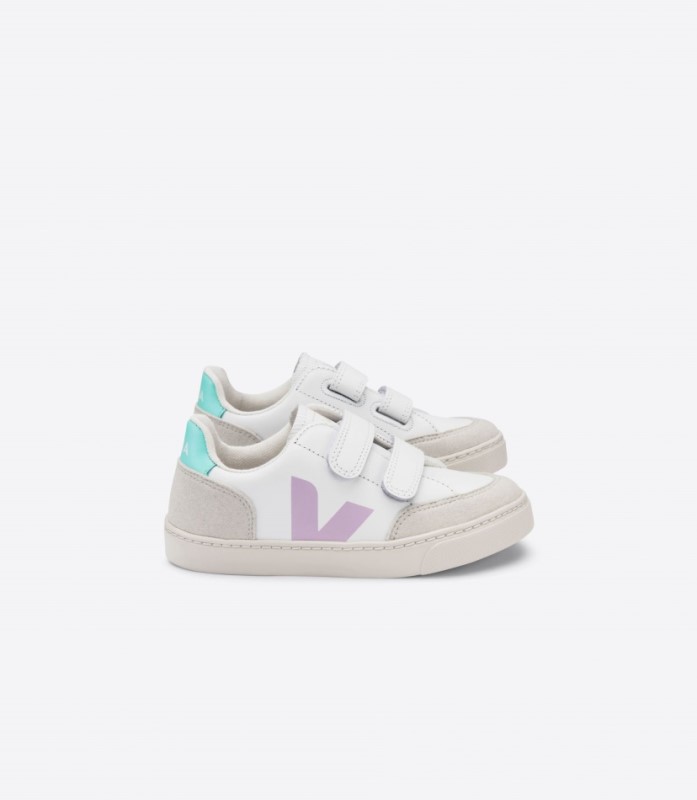 Veja V-12 Leather White Parme Turquoise Switzerland