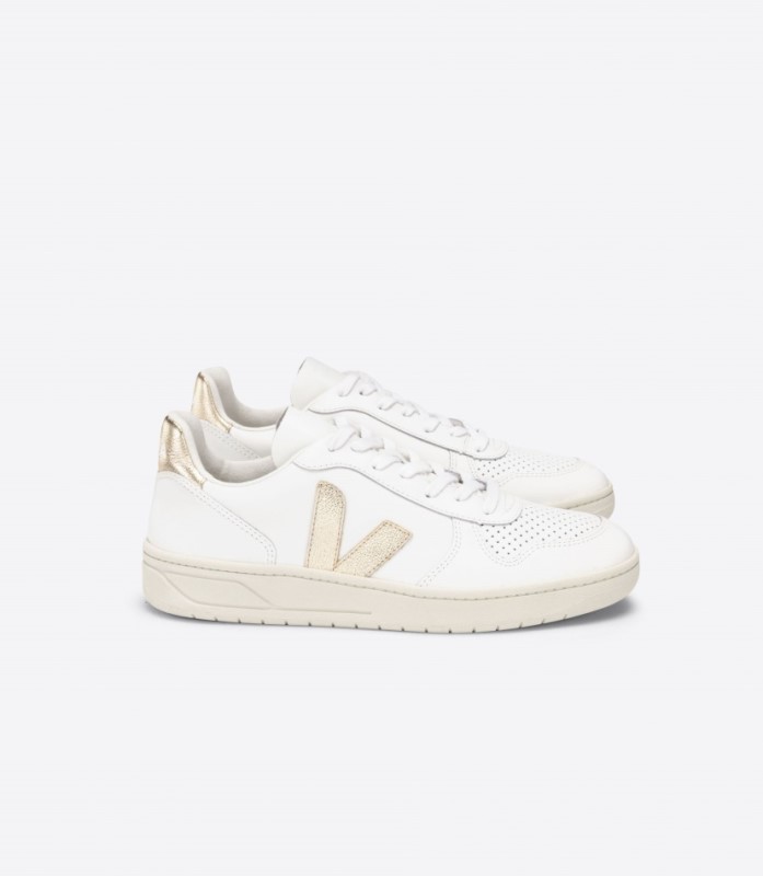 Veja V-10 Leather White Platine Switzerland