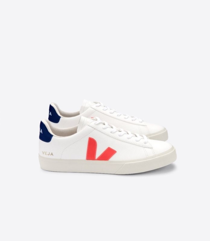 Veja Campo Chromefree Leather White Orange Fluo Switzerland