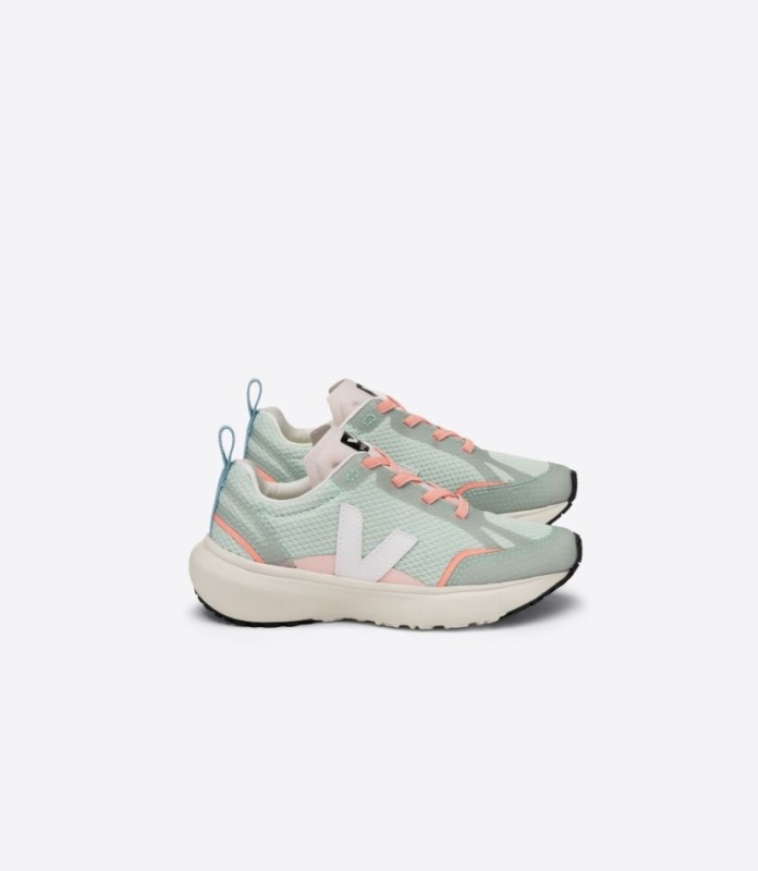 Veja Canary Elastic Laces Alveomesh Matcha White Switzerland