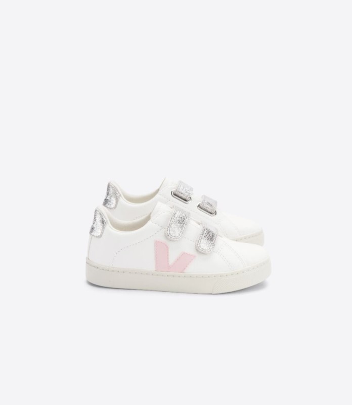 Veja Esplar Chromefree Leather White Petale Silver Switzerland