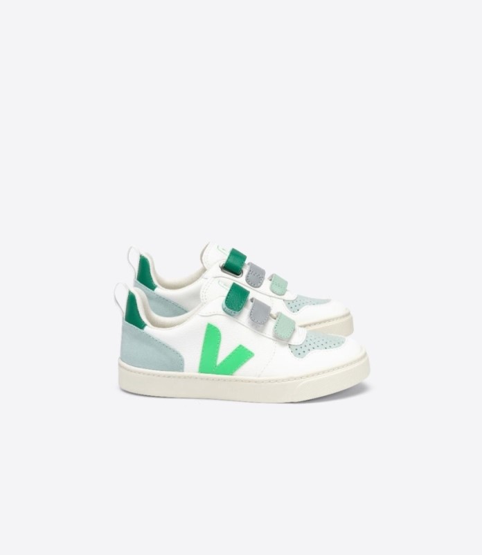 Veja V-10 Chromefree Leather White Absinthe Multico Switzerland