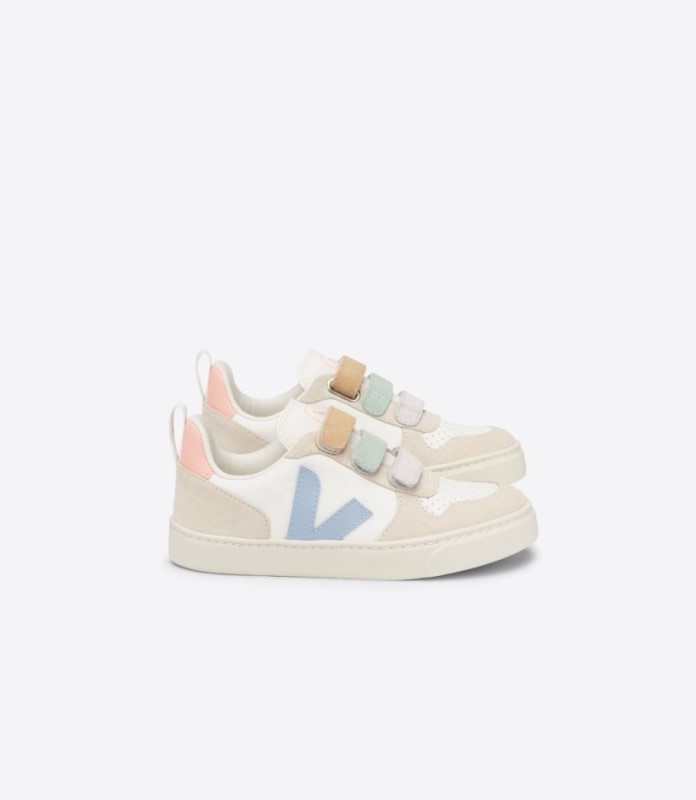 Veja V-10 Chromefree Multico White Blue Switzerland