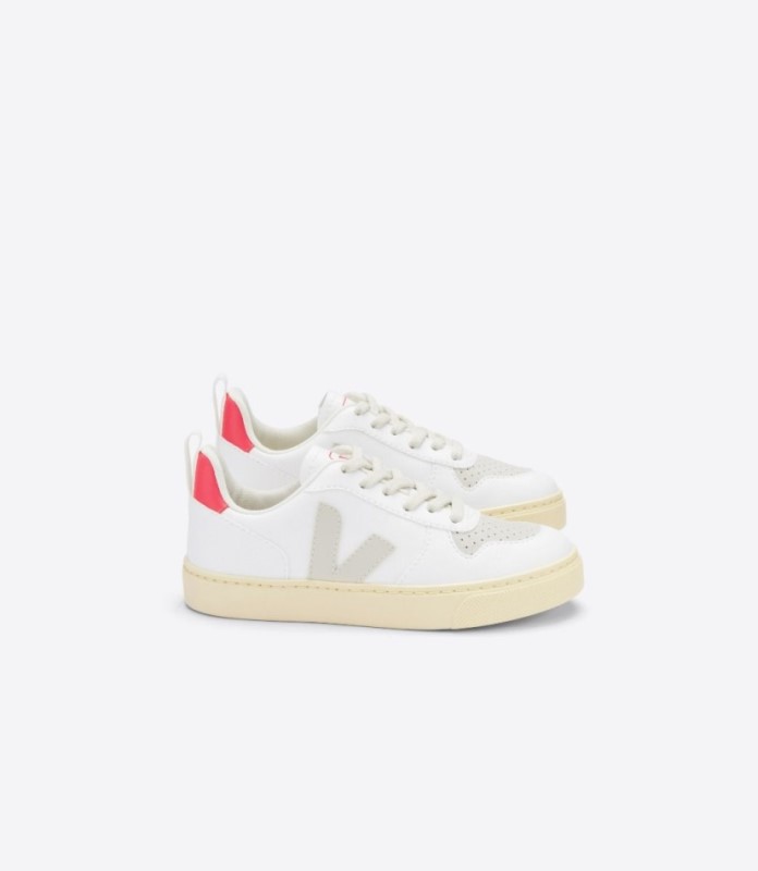 Veja V-10 Cwl White Pierre Rose Fluo Switzerland