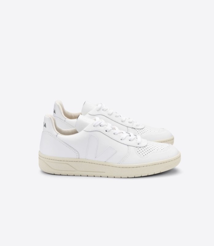 Veja V-10 Leather White Switzerland